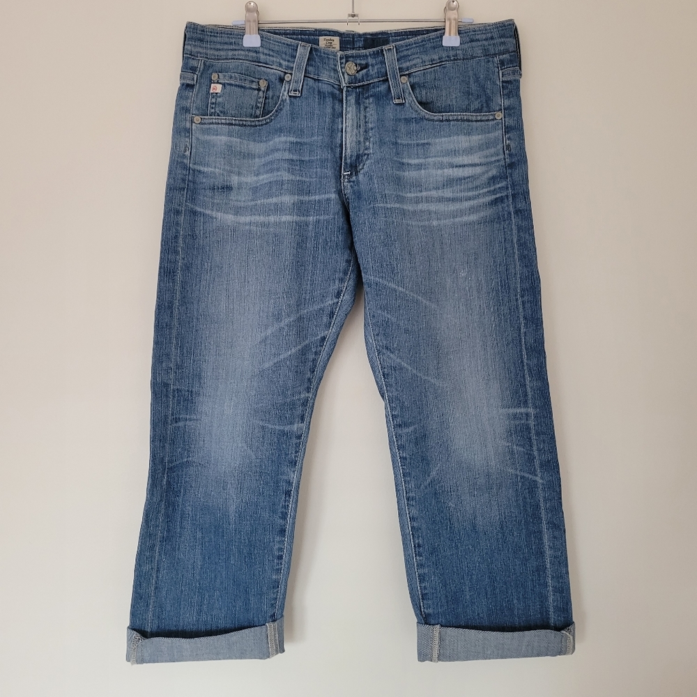 AG Adriano Goldschmied Tomboy Relaxed Straight Crop Denim Jean 29R